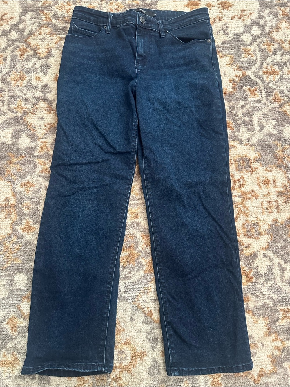 Hudson Jeans Women's Dark Blue Straight-Leg Jeans
